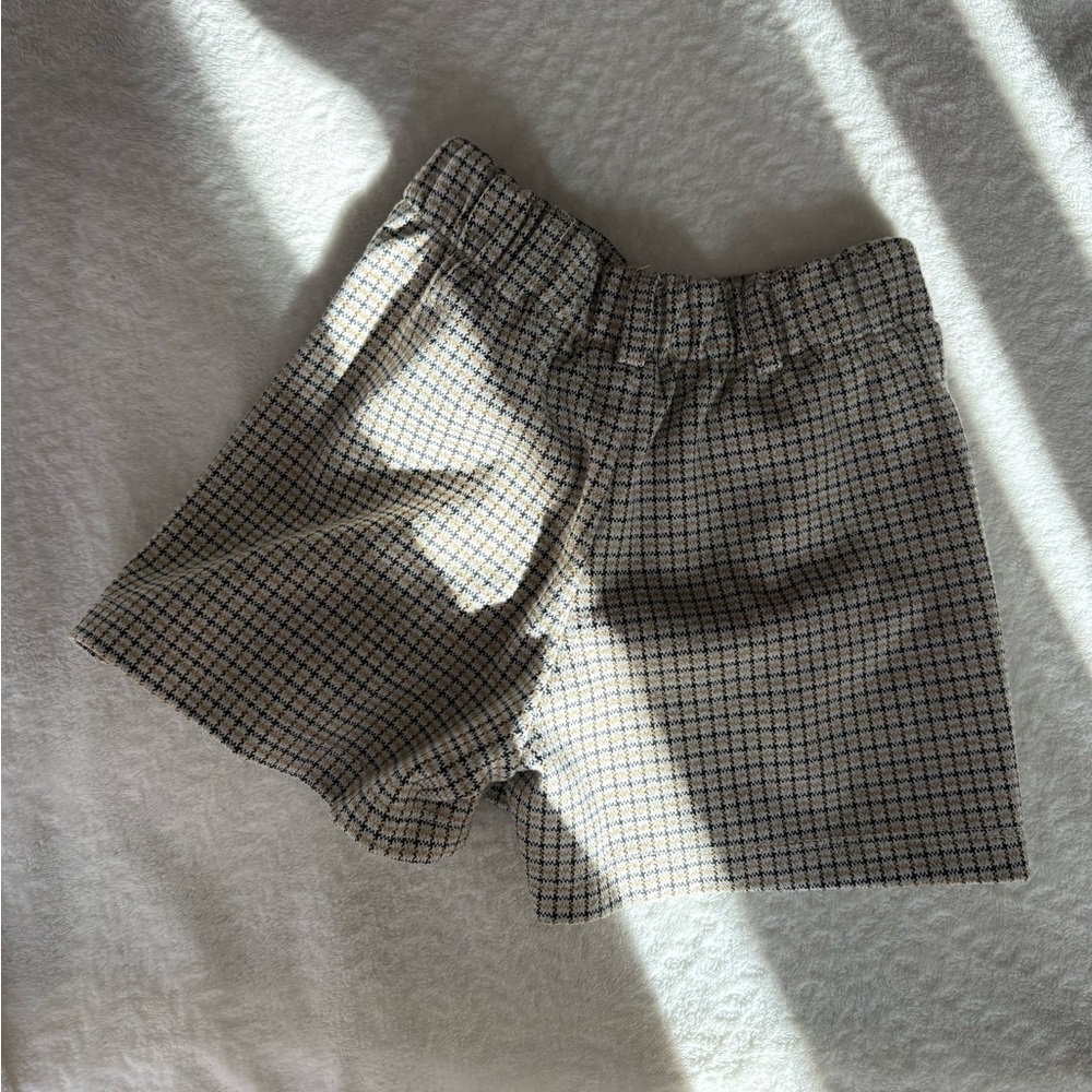 Zara Kids Black and Cream Checkered Mini Skirt with shirts - Picture 3 of 4
